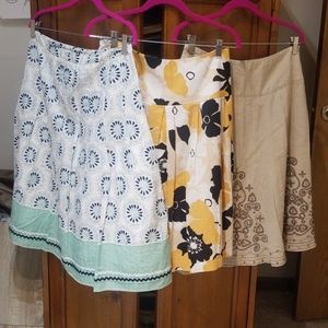 3 A-line skirts